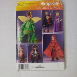 Simplicity Costumes For Kids Sewing Pattern #0548 Uncut Sizes 3-8